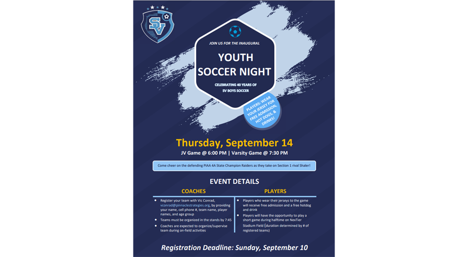Youth Night with SV Boys Soccer