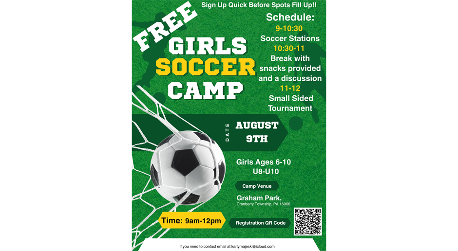 Girls Soccer Camp - FREE Ages 6-10
